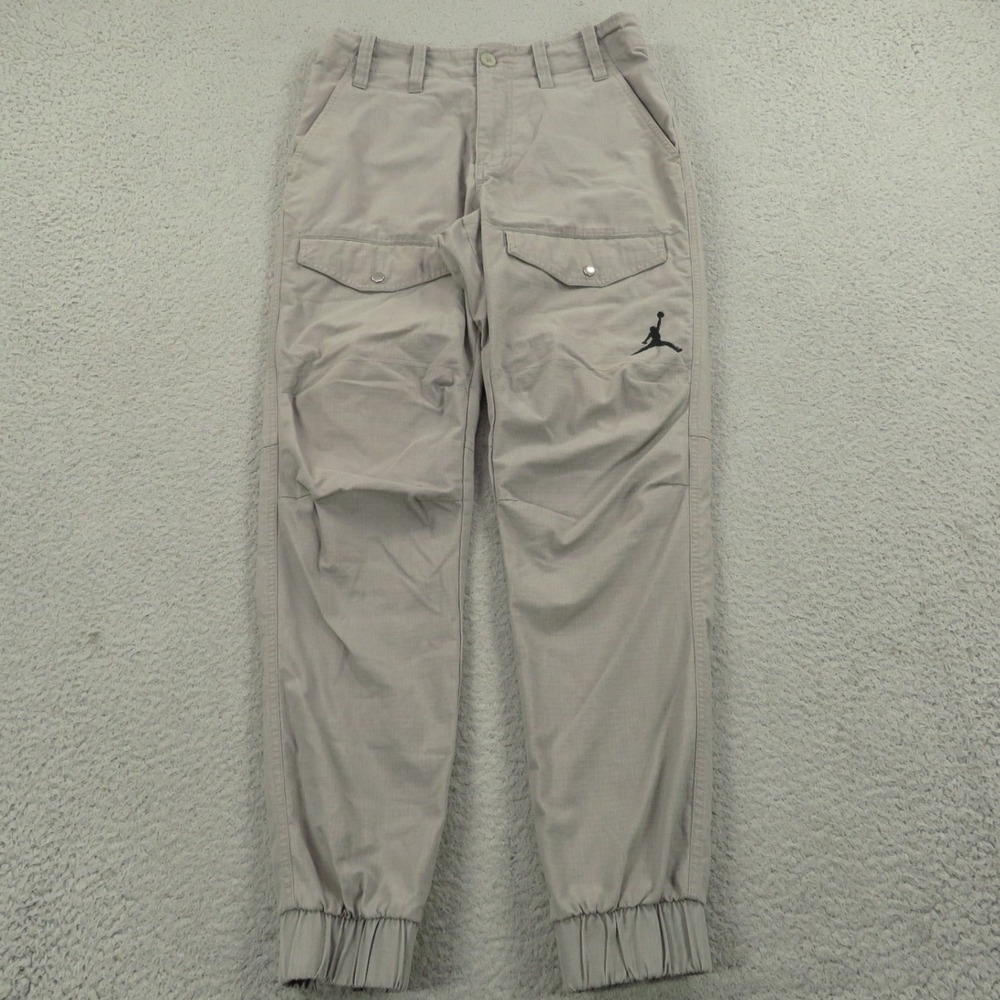 Jordan Joggers Mens Medium Grey Cargo Ripstop Jumpman Tapered Pants Gym Workout